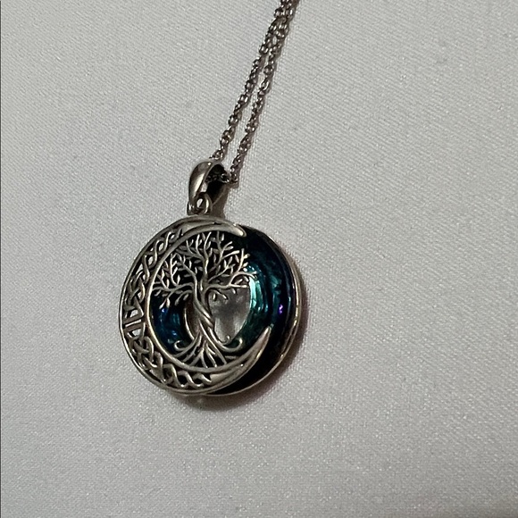 Sterling Silver Tree of Life/ Celtic Knot Cable Necklace